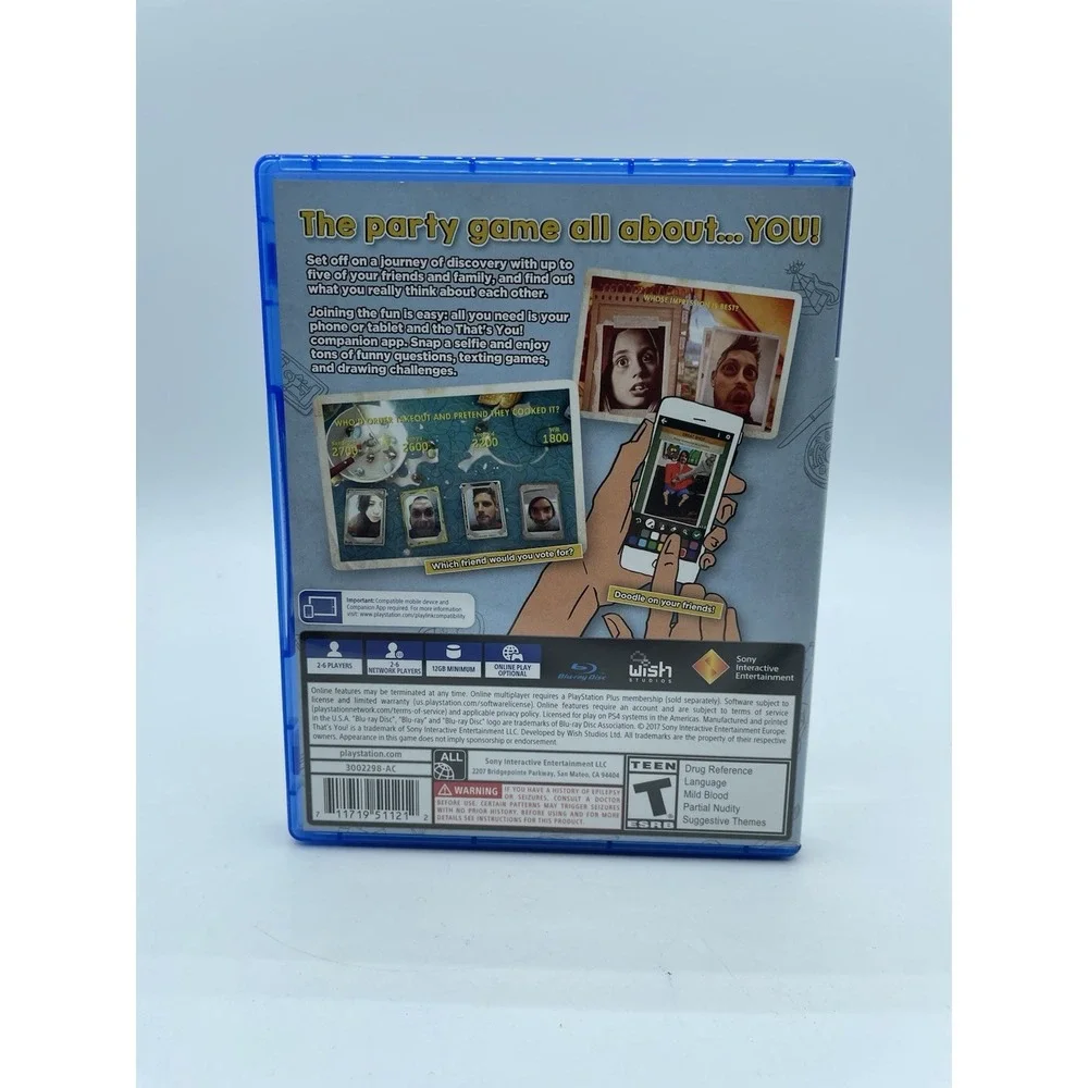 That's You (Sony PlayStation 4 PS4, 2017) - No Manual - Tested, Working